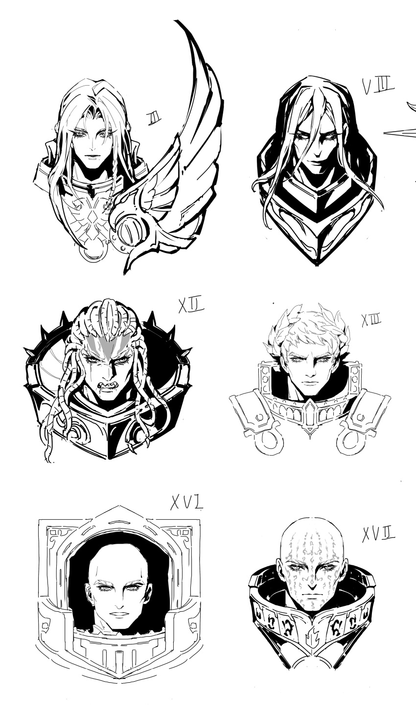 angron, armor_of_mars_(warhammer), bald, black_legion, emperor's_children, eyes_of_horus_(warhammer), facial_tattoo, fulgrim