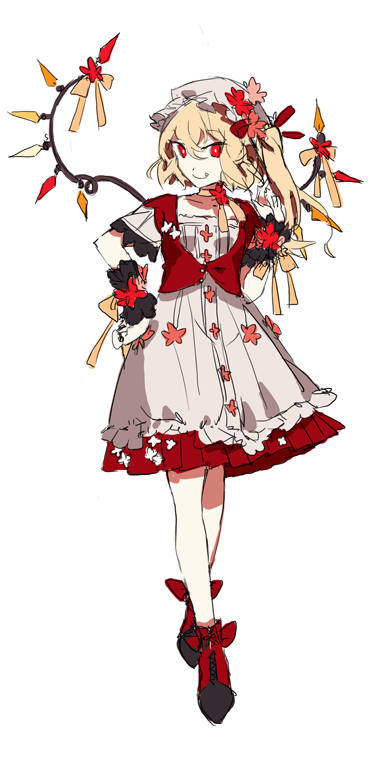 1girl, alternate_costume, black_footwear, black_wrist_cuffs, blonde_hair, boots, bow, bow_on_wing