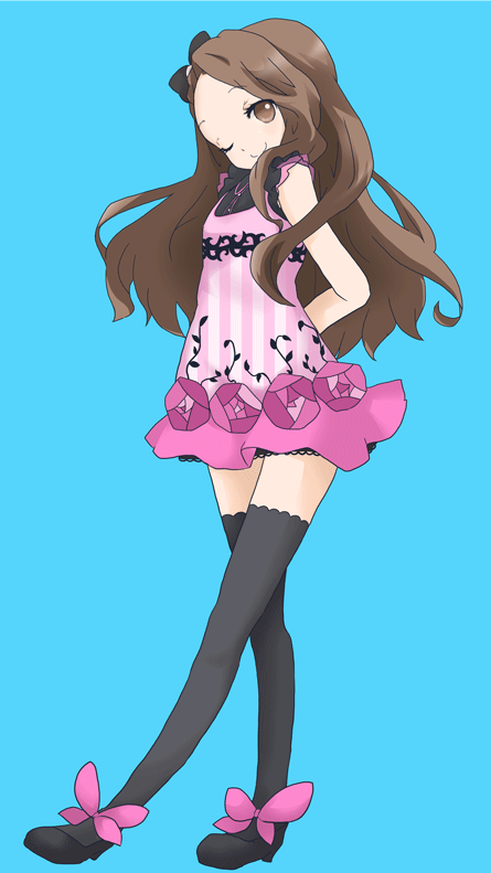 brown_hair, casual, dress, idolmaster, idolmaster_2, legs, long_hair, minase_iori
