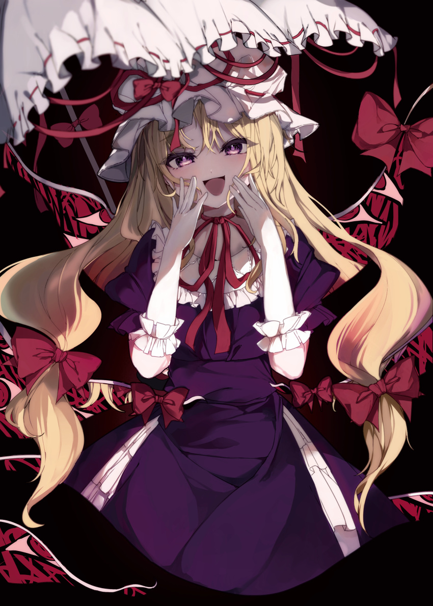 1girl, absurdres, blonde_hair, bow, choker, dress, english_commentary, frilled_gloves