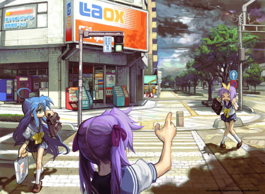 hiiragi_tsukasa, izumi_konata, kawaguchi_youhei, lucky_star, school_uniform