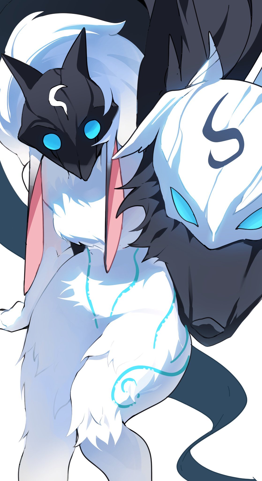 1girl, animal_ears, black_mask, body_fur, breasts, dubu_(dubus2), feet_out_of_frame, furry