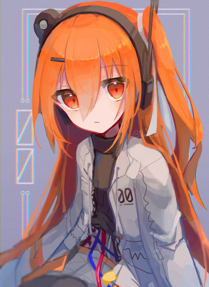 1girl, a.i._voice, adachi_rei, alternate_hair_length, alternate_hairstyle, black_shirt, cable, closed_mouth