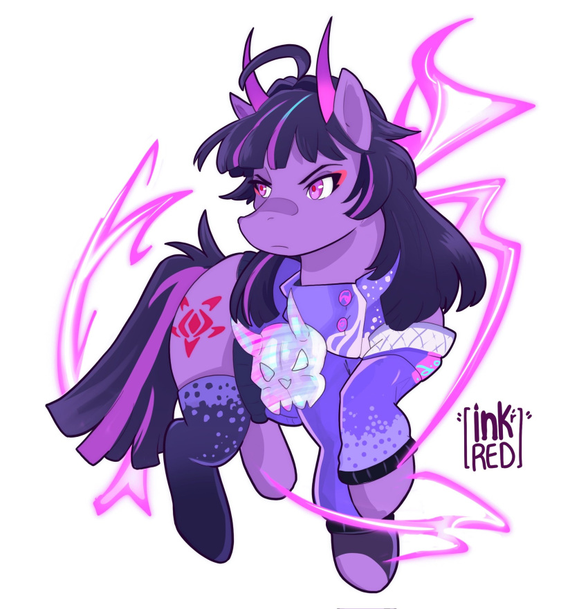 >:(, 1girl, animal_ears, asymmetrical_footwear, cutie_mark, eyeliner, furry, furry_female