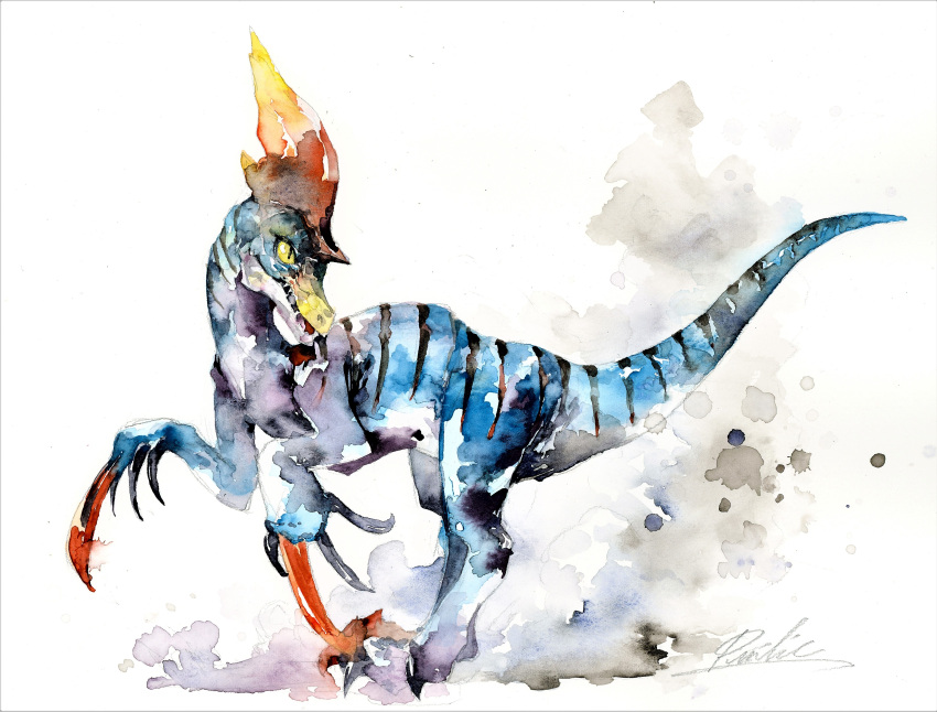 absurdres, artist_name, black_skin, blue_skin, clawed_feet, clawed_hands, claws, colored_skin