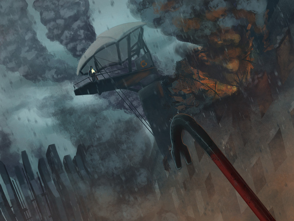 building, canopy, combine_soldier, crowbar, damaged, eishiya, fire, firing