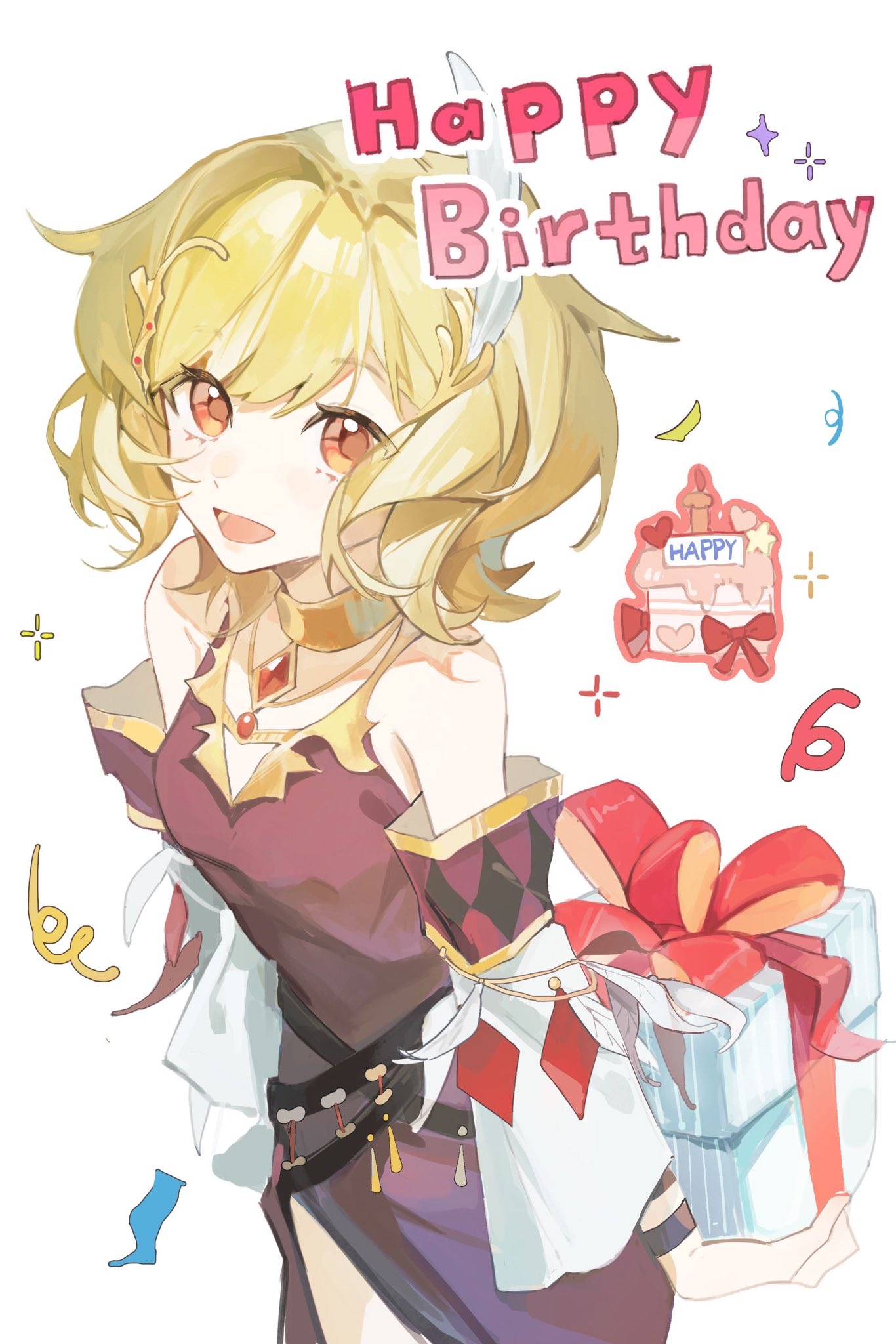 1girl, bare_shoulders, blonde_hair, brown_dress, citrinne_(fire_emblem), dress, fire_emblem, fire_emblem_engage