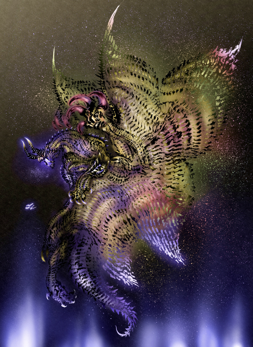 absurdres, claws, deadpool_yuchan, dragon, dragon_horns, dragon_tail, dragon_wings, extra_arms