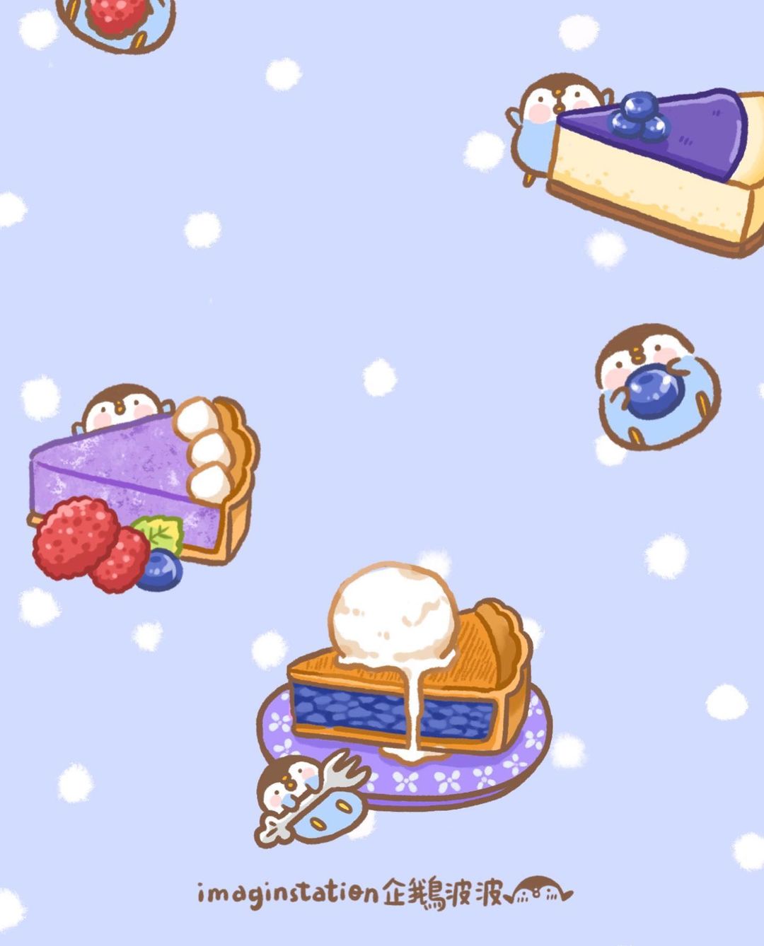 artist_name, beak, bird, black_eyes, blue_background, blue_theme, blueberry, blush_stickers