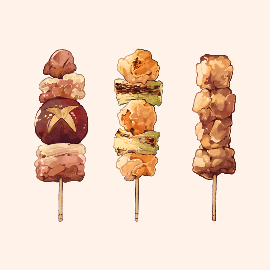 chicken_(food), food, food_focus, ikkaf_sk, meat, no_humans, original, simple_background