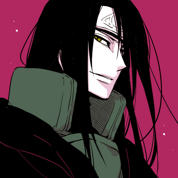 1boy, black_hair, commentary, flak_jacket, forehead_protector, jacket, konohagakure_symbol, long_hair