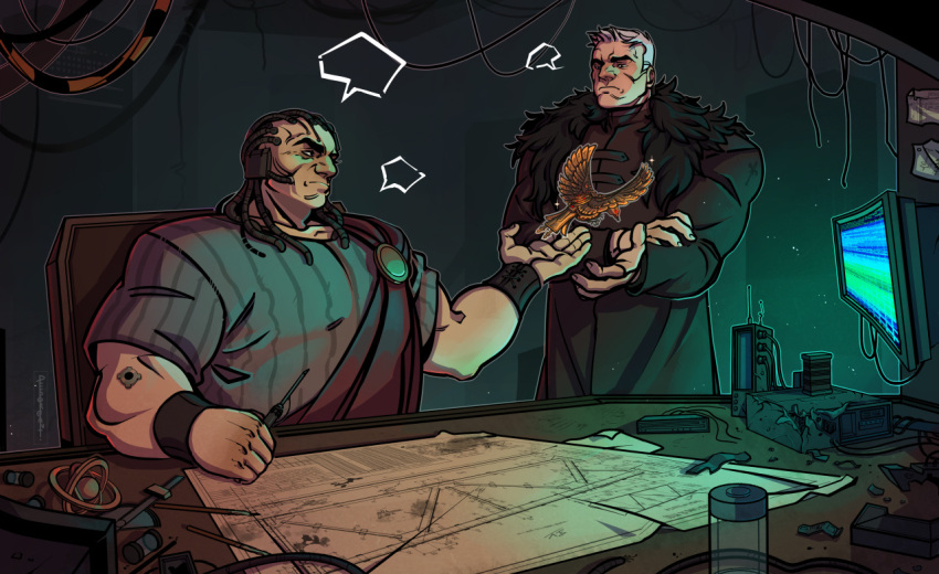 bird, fanfiction_fanart, perturabo, rogal_dorn, warhammer_40k