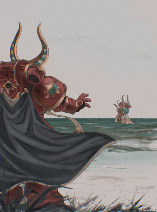 2boys, ahzek_ahriman, magnus_the_red, primarch, red_armor, thousand_sons, warhammer_40k