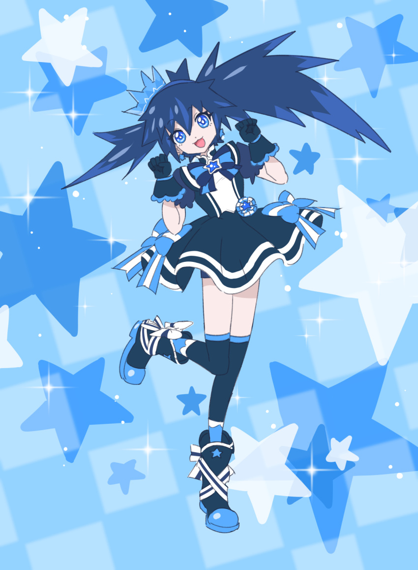 1girl, 32zzz, black_dress, black_gloves, black_hair, black_rock_shooter, black_rock_shooter_(character), black_socks