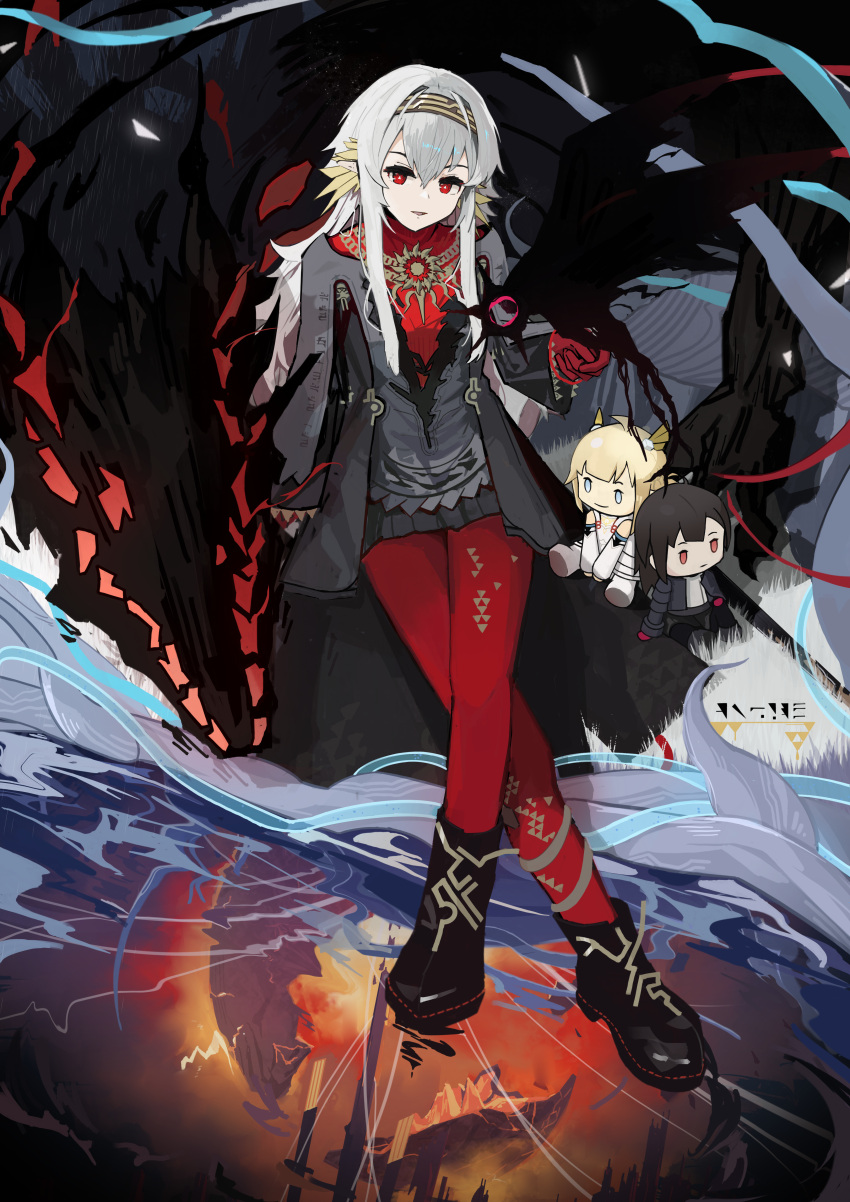 1girl, absurdres, astero_(ex_astris), black_footwear, bright_pupils, character_doll, ex_astris, highres