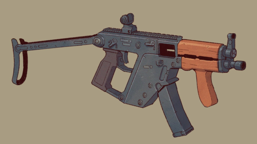 folding_stock, gun, hat_legs, kalashnikov_rifle, kriss_vector, optical_sight, original, simple_background