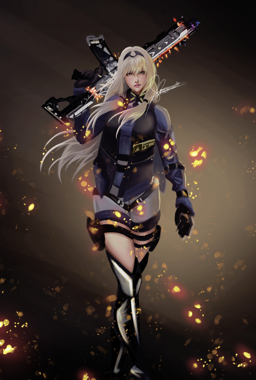 1girl, absurdres, an-94_(girls'_frontline), an-94_(girls'_frontline)_(cosplay), artist_request, blue_eyes, boots, call_of_duty