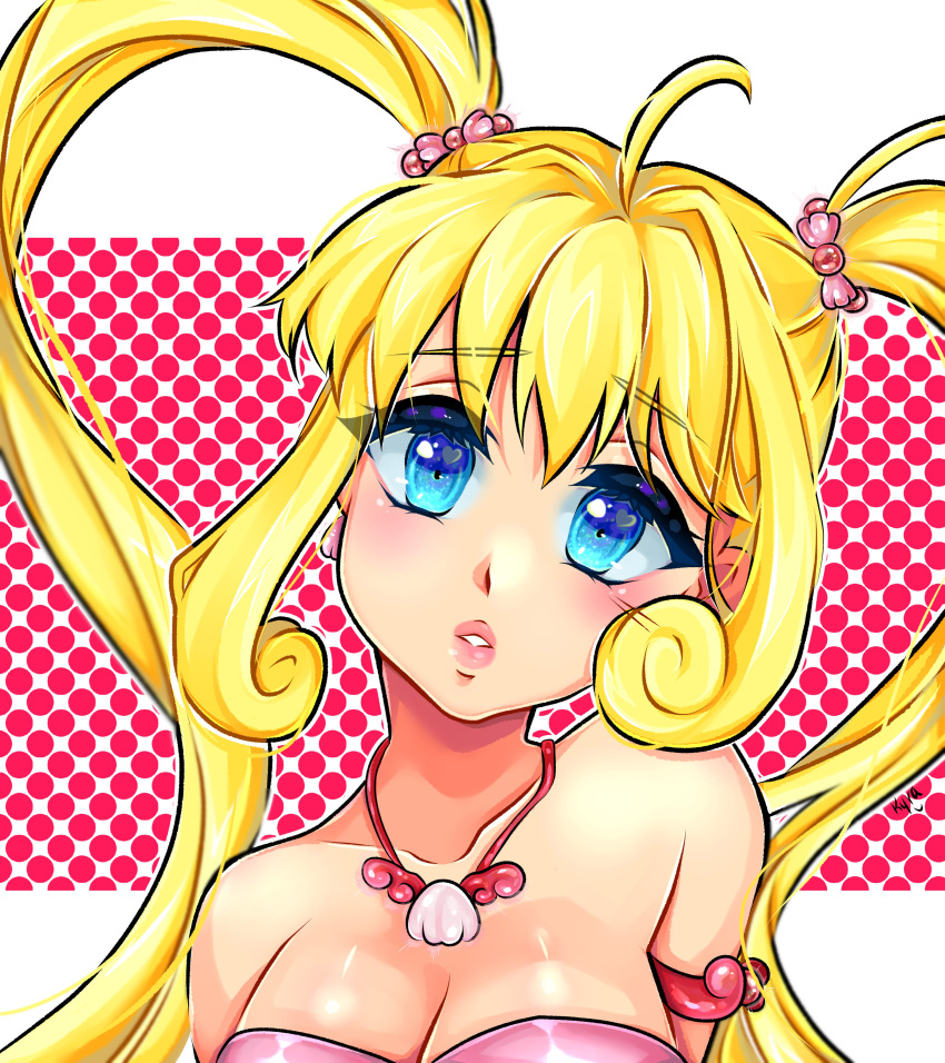 absurdres, blonde_hair, blue_eyes, blush, highres, jewelry, kyranyan, mermaid_melody_pichi_pichi_pitch