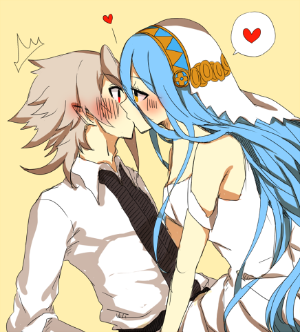 1boy, 1girl, azura_(fire_emblem), blue_hair, corrin_(fire_emblem), corrin_(male)_(fire_emblem), couple, fire_emblem