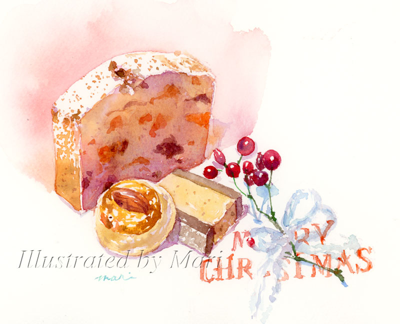 bread, cake, cake_slice, christmas, commentary_request, food, food_focus, marine-island