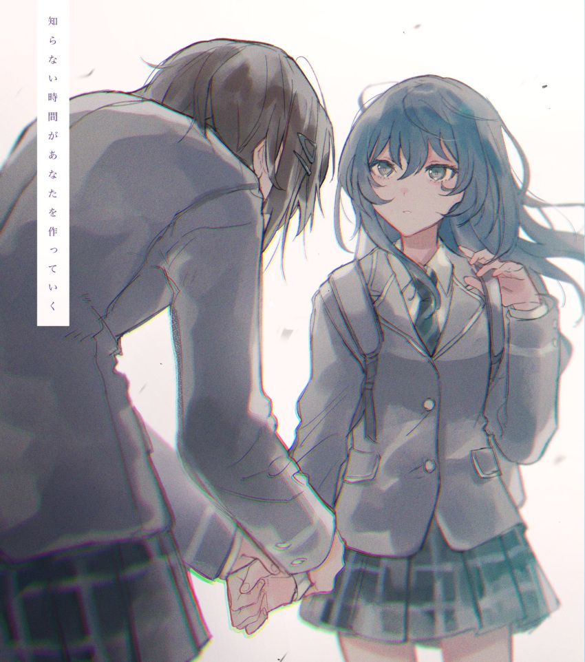 2girls, asahi_rokka, backpack, bad_id, bad_twitter_id, bag, bang_dream!, black_hair
