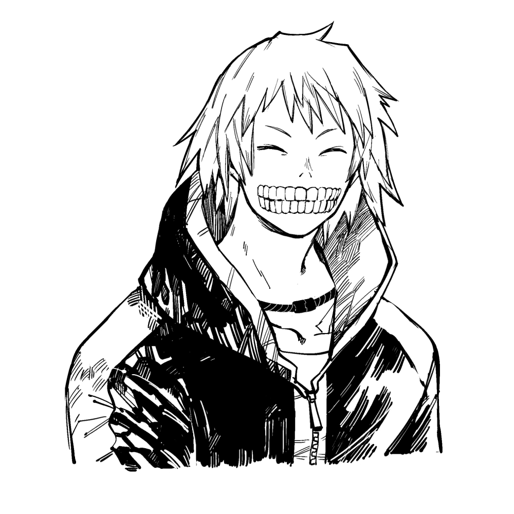 1boy, black_jacket, boku_no_hero_academia, closed_eyes, engawaji, facing_viewer, honenuki_juuzou, jacket