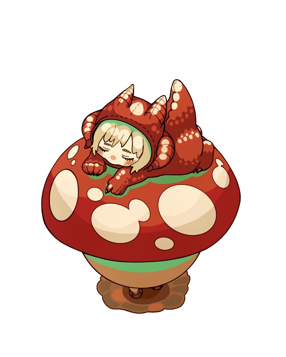 1girl, animal_costume, blush, closed_eyes, cosplay, dragon_costume, dungeon_meshi, falin_touden