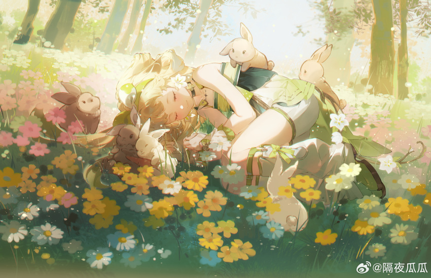 1girl, absurdres, artist_name, bare_shoulders, black_choker, blonde_hair, blush, bow