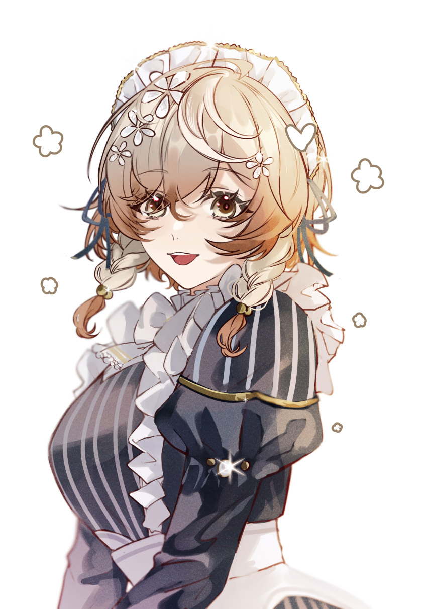 1girl, absurdres, braid, breasts, glint, highres, ive_(iveith), klara_charmwood