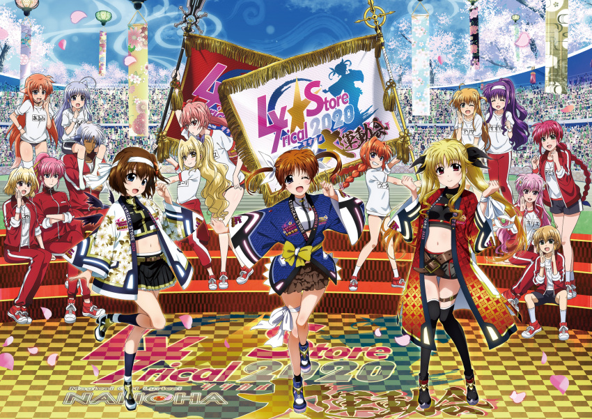 2boys, 6+girls, amitie_florian, arf, arisa_bunnings, audience, blonde_hair, carrying