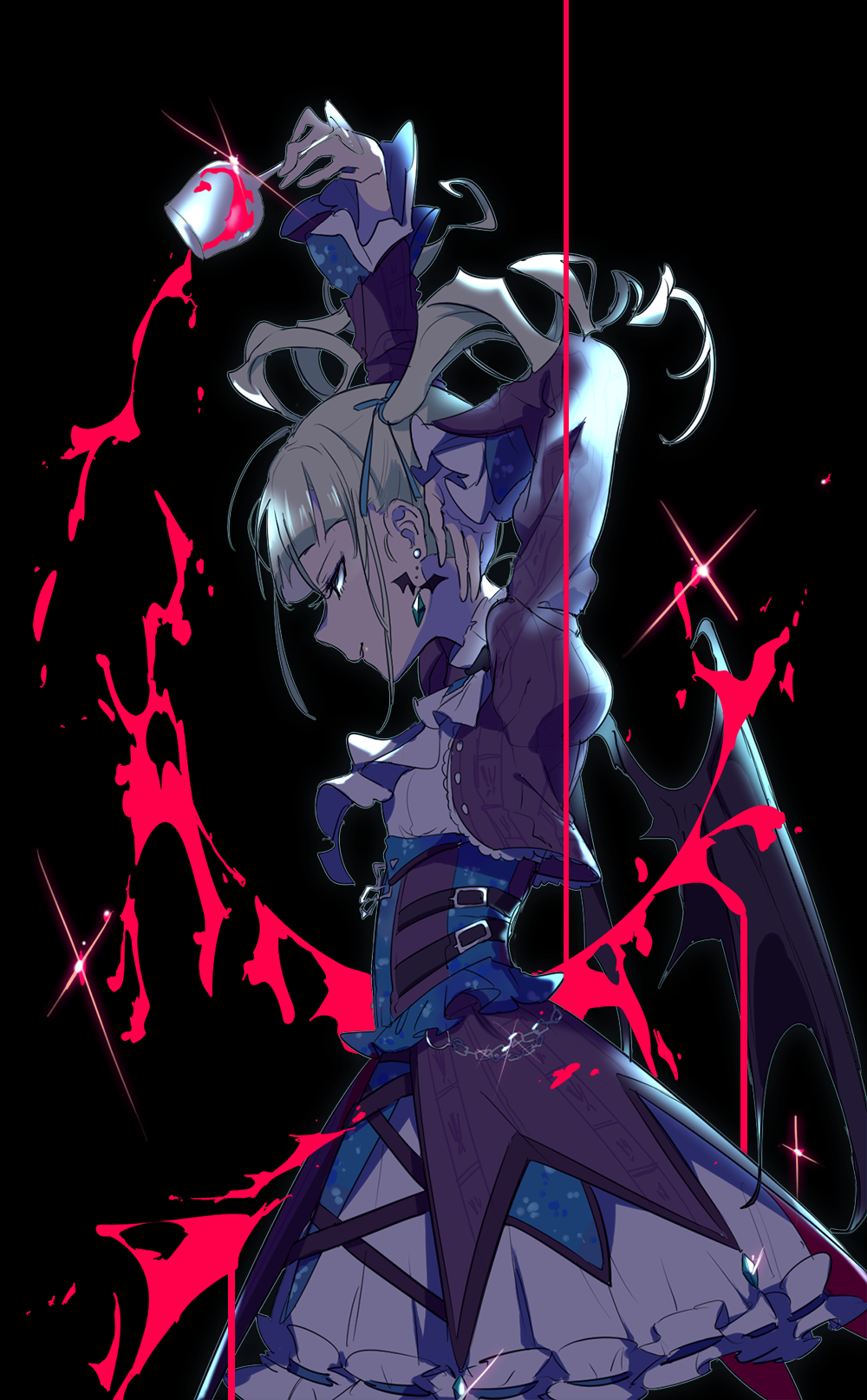 1girl, aikatsu!, aikatsu!_(series), arms_up, backlighting, bad_id, bad_twitter_id, black_background