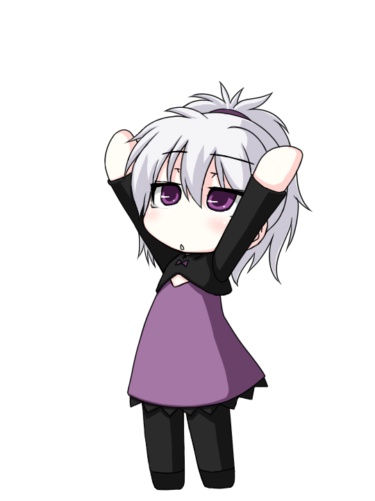 ????, \o/, bad_id, chibi, darker_than_black, dress, kaname_nagi, long_hair