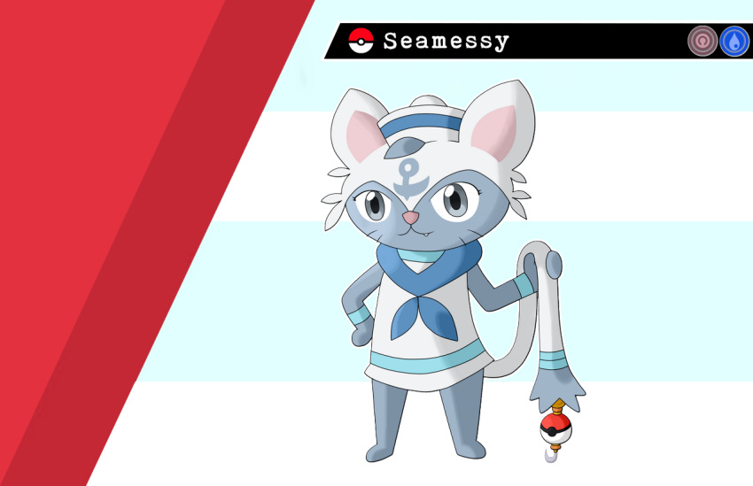 cat_boy, cat_ears, cat_tail, fakemon, fakemon_(creature), fisherman, fisherman_(pokemon), instagram_username