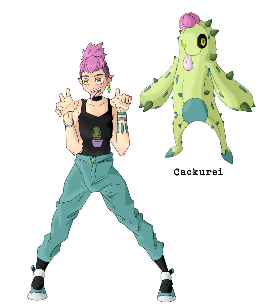 boy, fakemon, fakemon_(creature), gijinka, humanized, instagram_username, jhonnyboyarts, pink_hair