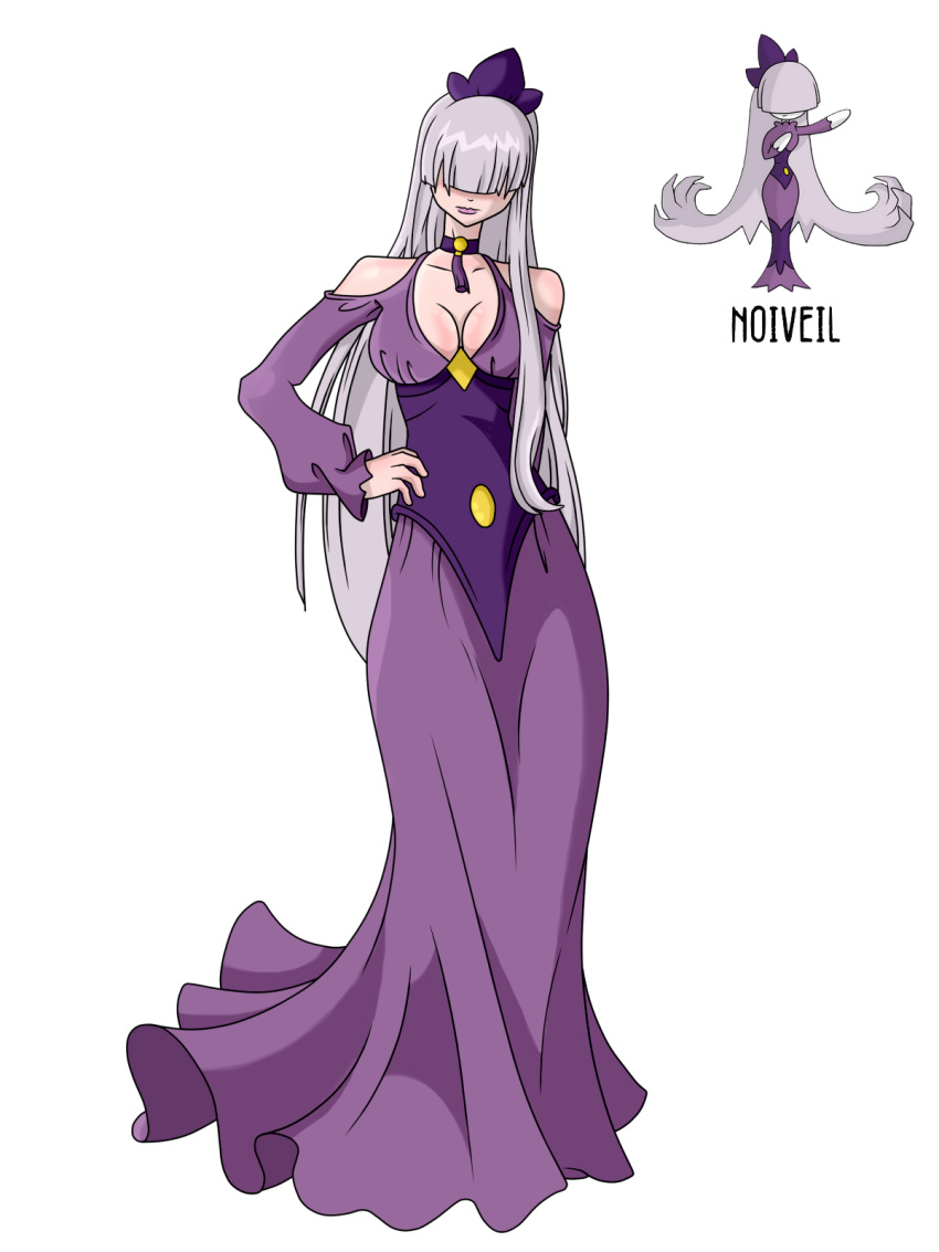 bride, dress, fakemon, fakemon_(creature), ghost, gijinka, gothic, grey_hair