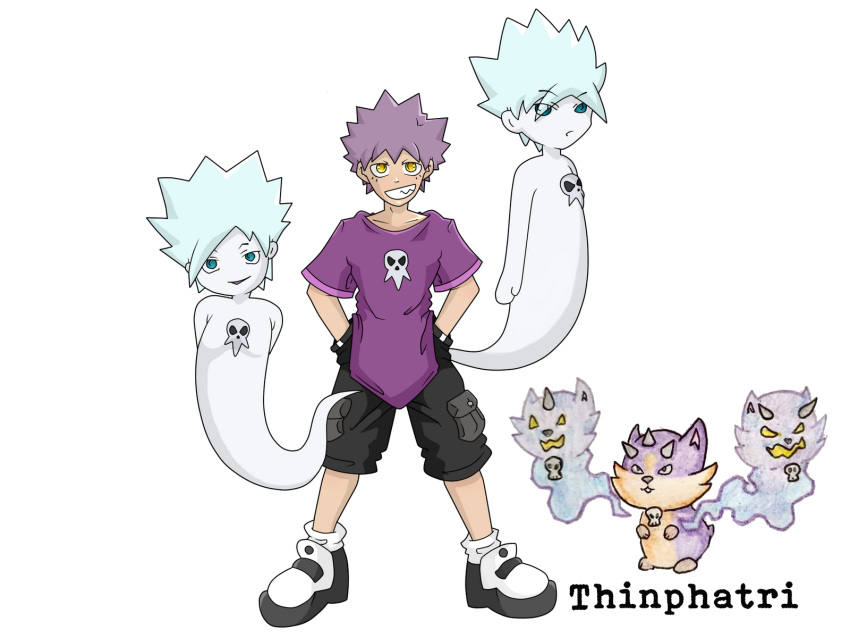 1boy, fakemon, fakemon_(creature), ghost, gijinka, humanized, instagram_username, jhonnyboyarts