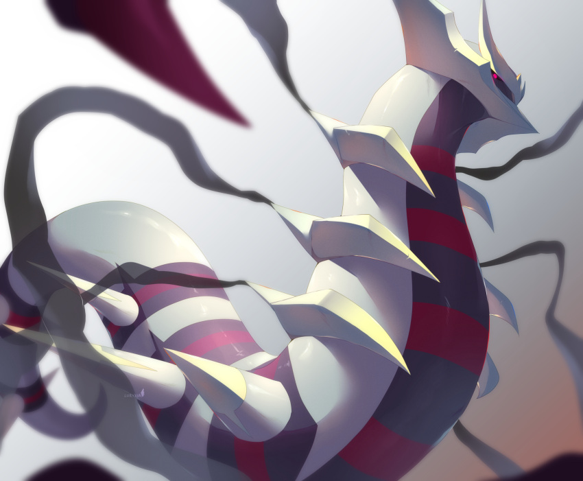 black_sclera, colored_sclera, colored_skin, dragon, full_body, giratina, giratina_(origin), glowing