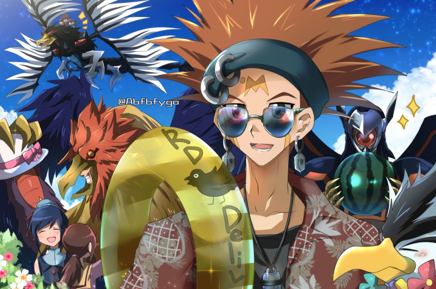 5d, abfbfygo, armor, bird, black-winged_dragon, black_armor, black_shirt, blackwing_armor_master