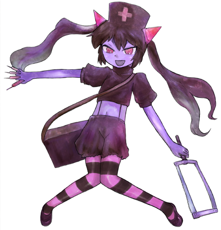 1girl, :d, bag, between_fingers, black_hair, black_shirt, black_thighhighs, bmp-to-png_conversion