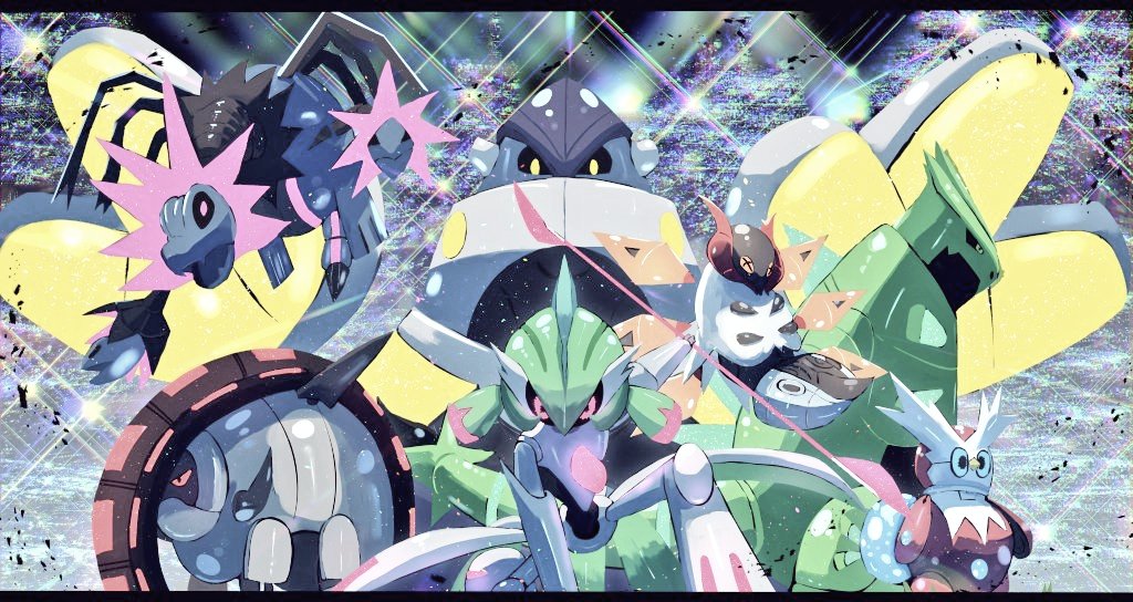 area_zero, armor, blue_eyes, claws, closed_mouth, colored_skin, fang, fangs