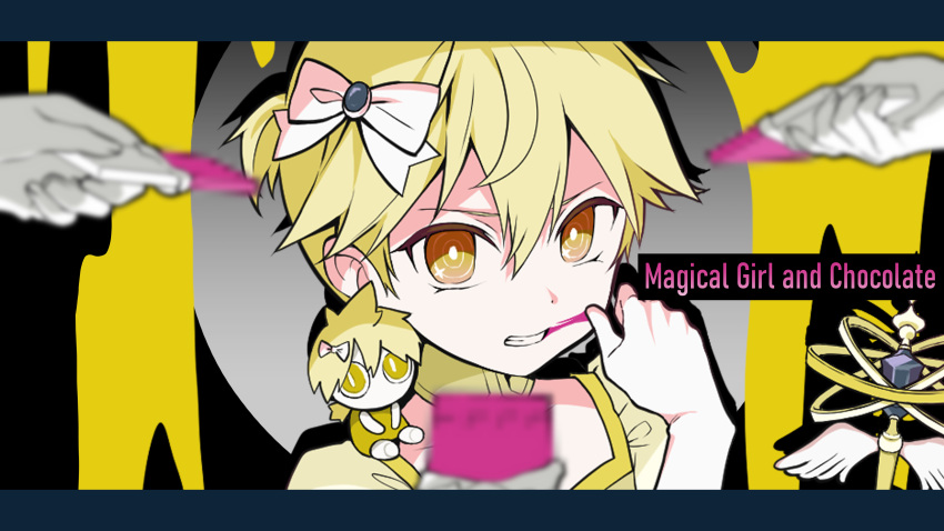 absurdres, blood, bow, brooch, collarbone, crossdressing, gloves, hair_bow