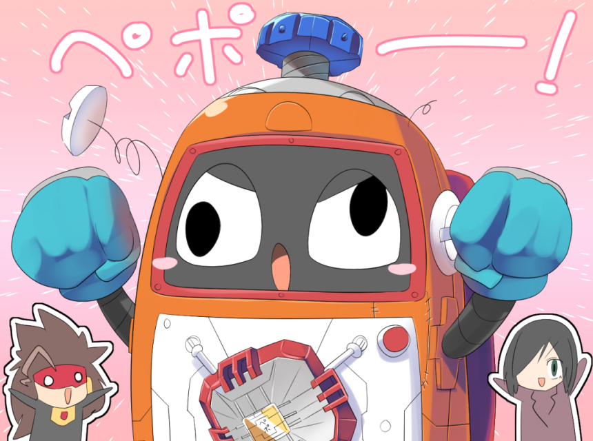 1boy, 1girl, 6_9, black_eyes, black_hair, blue_gloves, blush_stickers, brown_hair