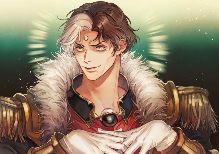 1boy, 5altybitter5, brown_hair, closed_mouth, coat, emet-selch, final_fantasy, final_fantasy_xiv