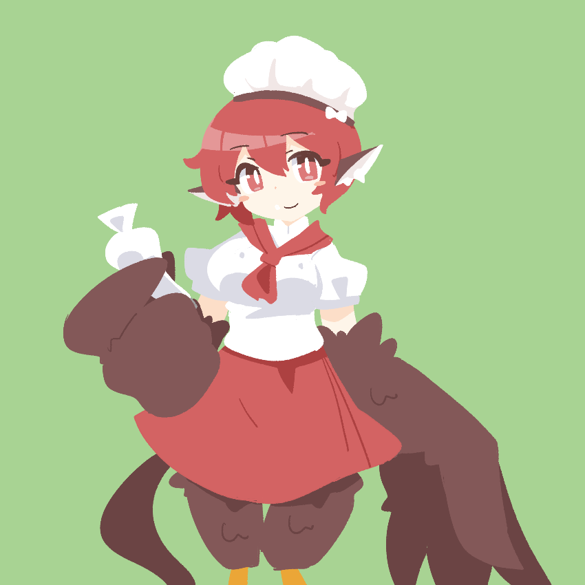 1girl, animal_ears, big_o_pants, bird_ears, bird_legs, bird_tail, black_feathers, black_wings