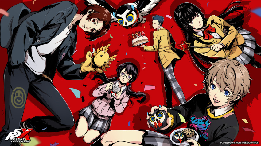 1other, 2boys, 3girls, arai_motoha, highres, kanou_shun, multiple_boys, multiple_girls