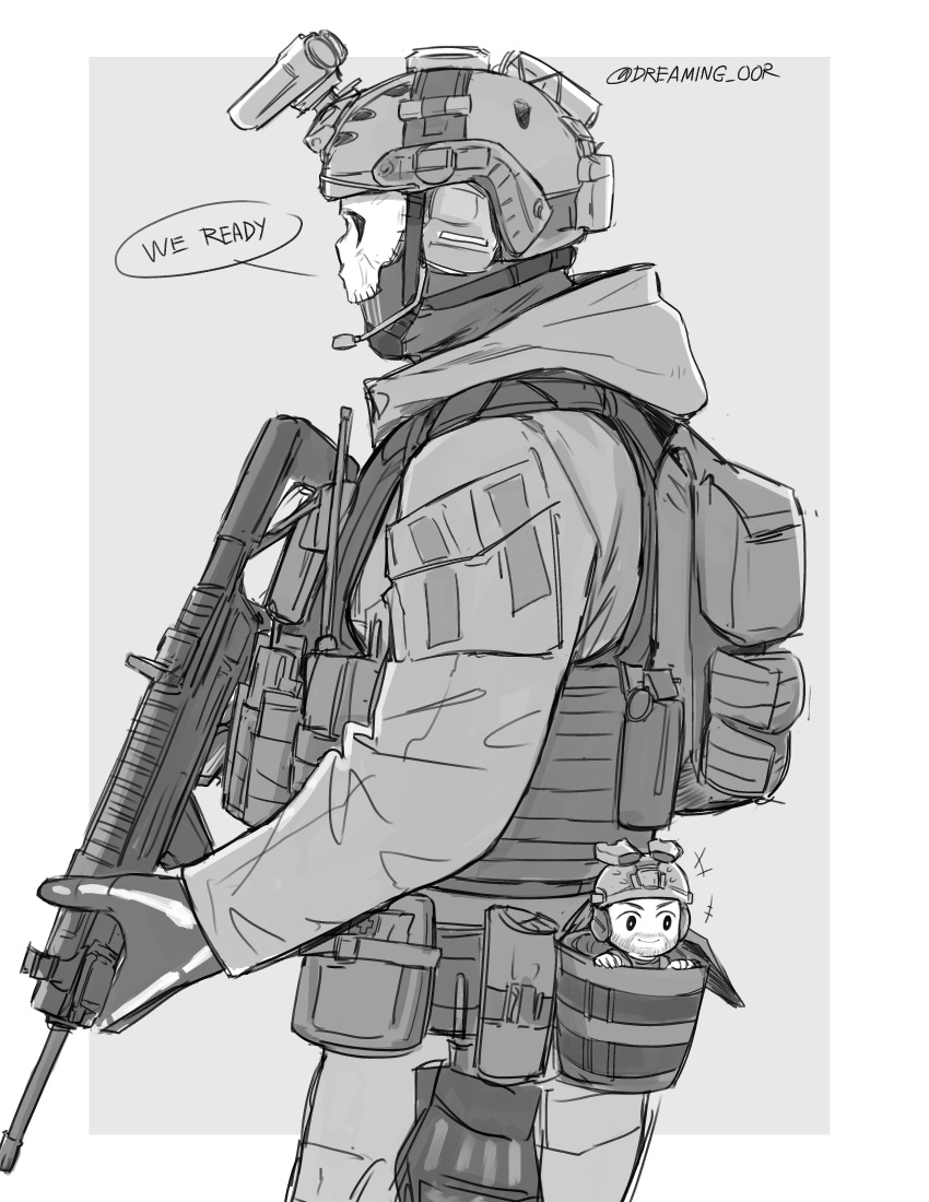 2boys, belt, bulletproof_vest, call_of_duty, call_of_duty:_modern_warfare_2, chibi, closed_mouth, dreaming_oor