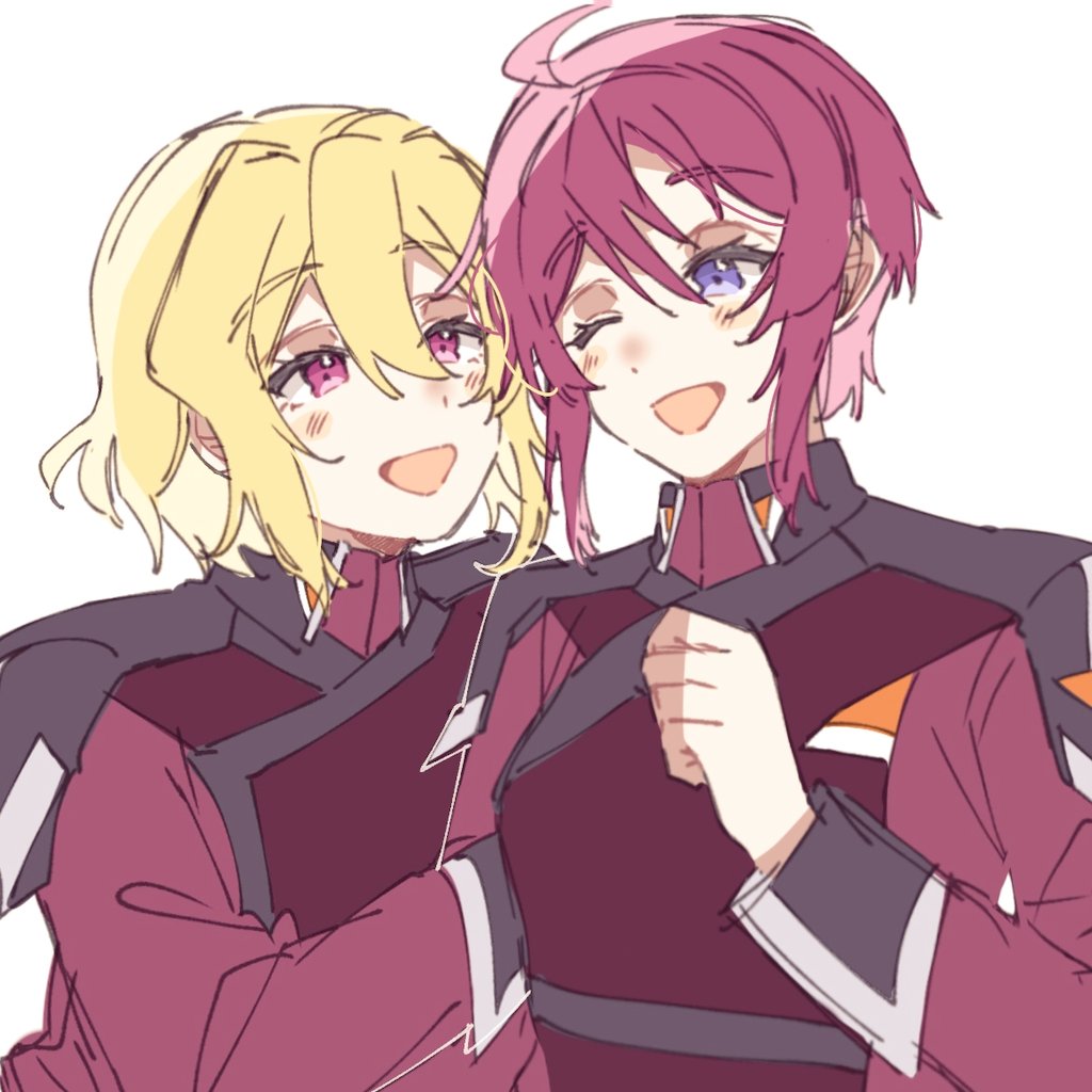 ahoge, blonde_hair, blush, breasts, er1ji6ou2004, gundam, gundam_seed, gundam_seed_freedom