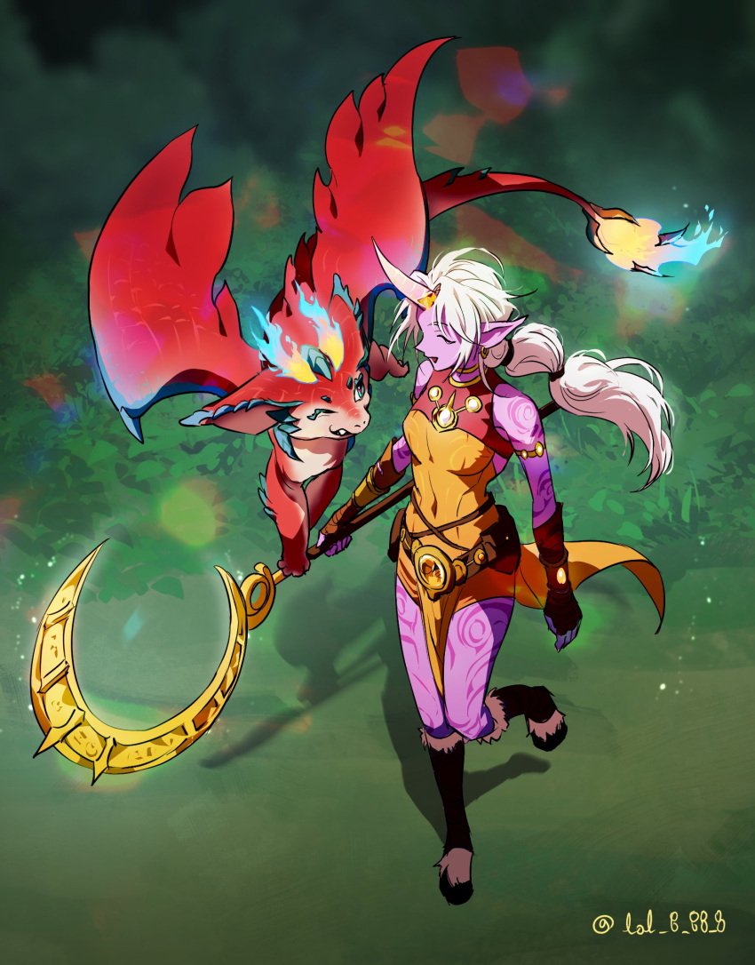 1girl, arm_tattoo, artist_name, braid, covered_navel, dragon, earrings, elbow_gloves