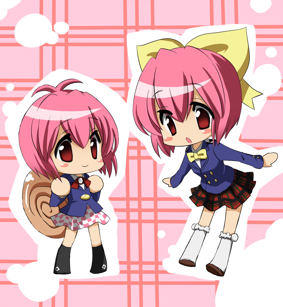 mio_(needless), needless, pink_hair, red_eyes, reimin, ribbon