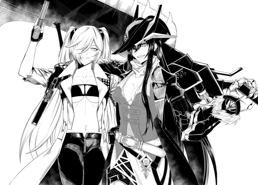 2girls, abyssal_ship, character_traits, commission, cosplay, crossover, dante_(devil_may_cry), dante_(devil_may_cry)_(cosplay)